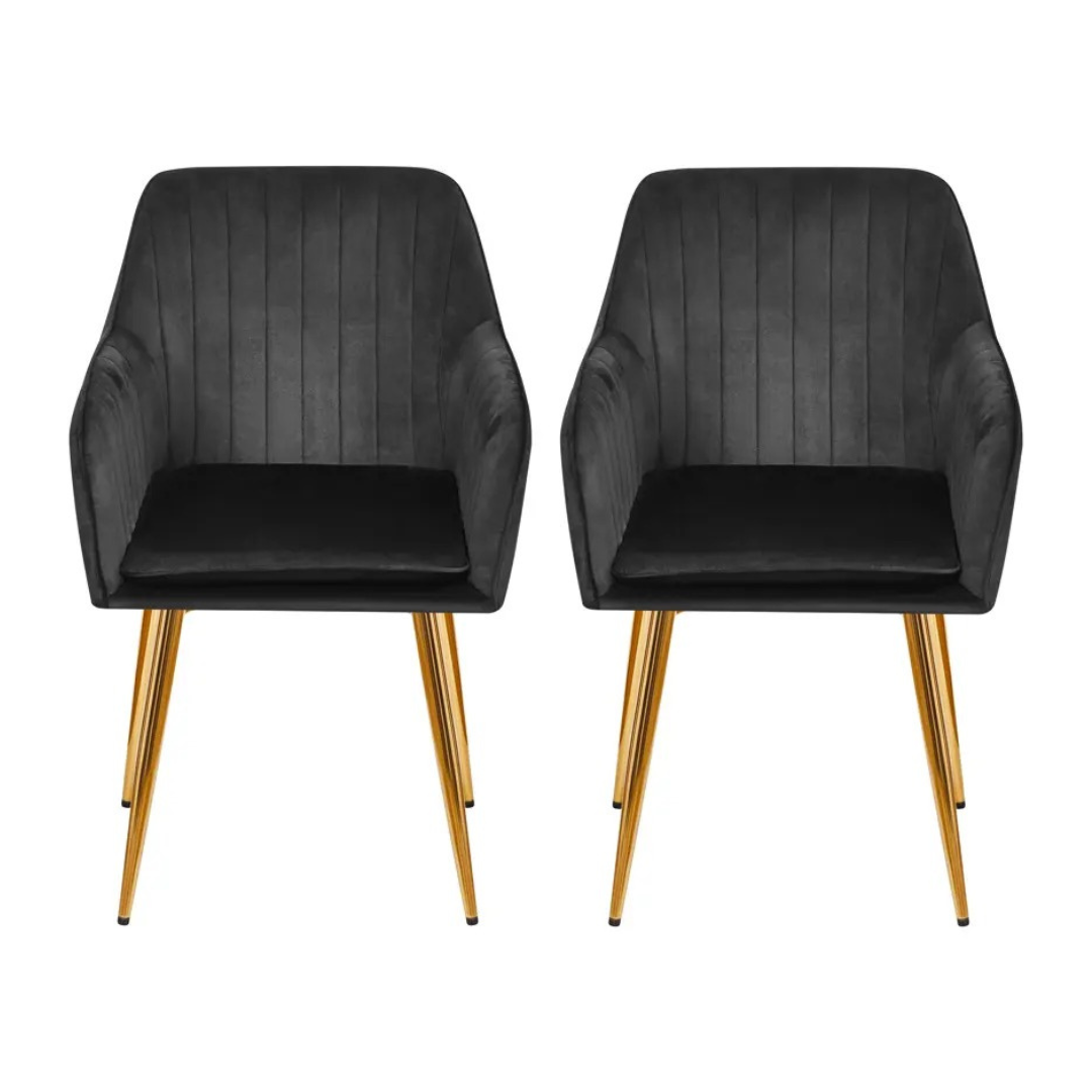 Sillas Comedor Terciopelo Moderno Set 2 Sillas